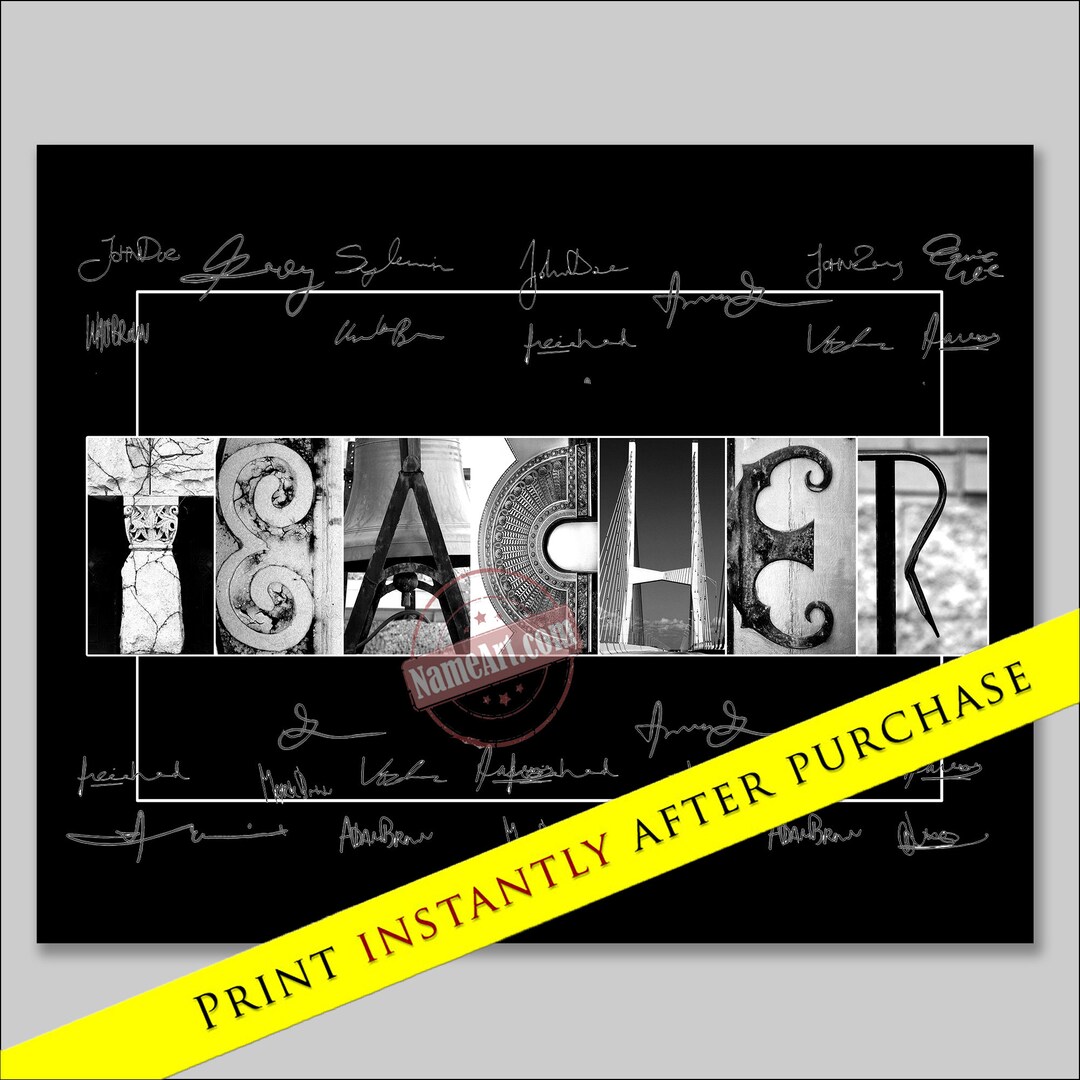Teachers Gift Idea. Printable Digital Download. DIY Custom Gift From ...