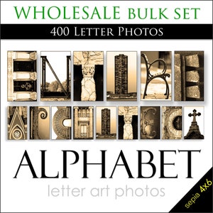 Wholesale Art Alphabet Bulk Set. Architectural Letter Photos Qty 400. High Profit. Sell at Craft Shows, Kiosks, Vendor Fairs & Gift Shops. image 1