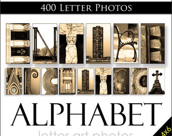 Wholesale Art Alphabet Bulk Set. Architectural Letter Photos Qty 400. High Profit. Sell at Craft Shows, Kiosks, Vendor Fairs & Gift Shops.