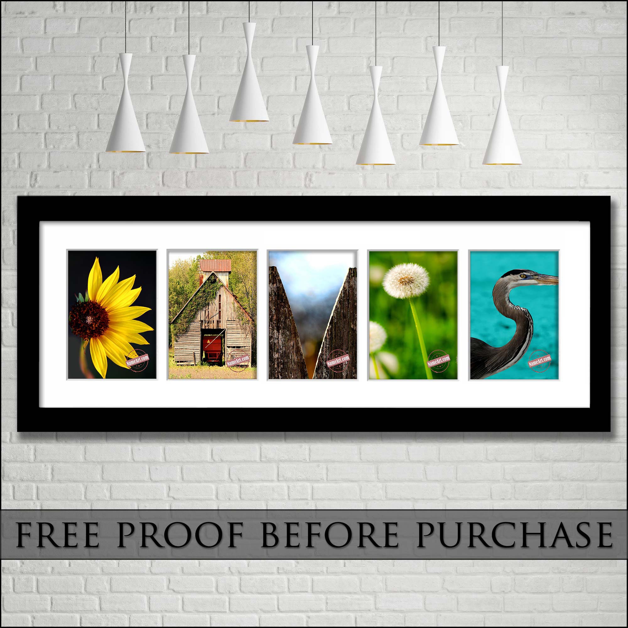 Personalized Family Name Art Sign. Unique Custom Gifts. Framed & Matted or Unframed 4x6 Letter Art Photos. Free Proof Before Purchase. Color