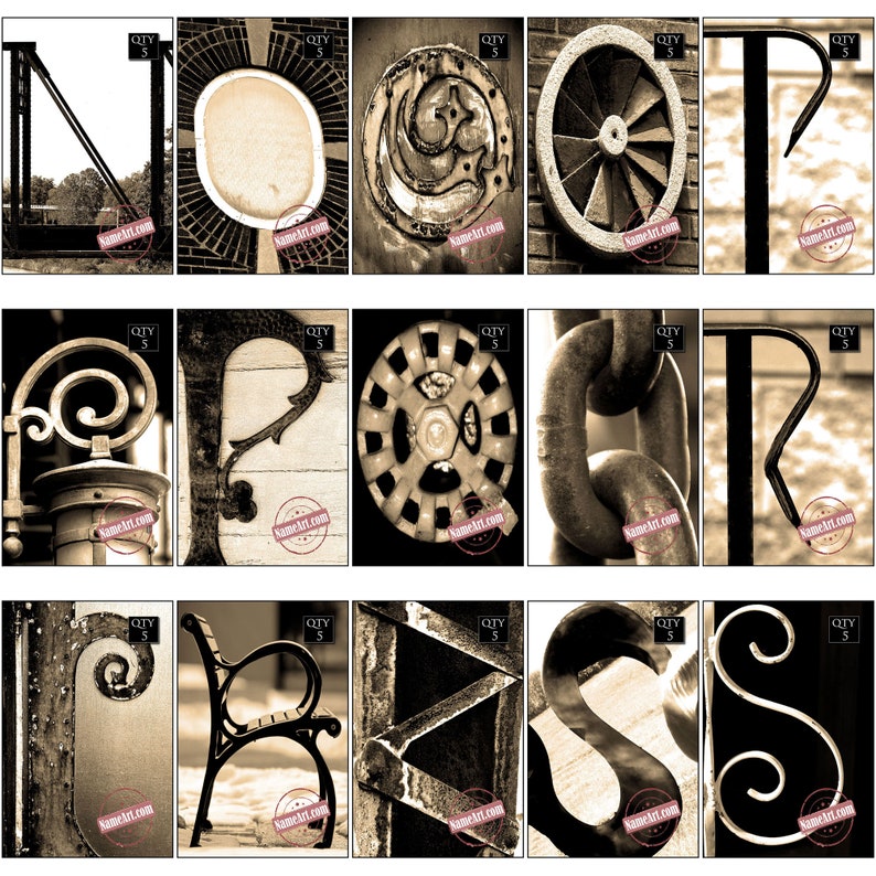 Wholesale Art Alphabet Bulk Set. Architectural Letter Photos Qty 400. High Profit. Sell at Craft Shows, Kiosks, Vendor Fairs & Gift Shops. image 5