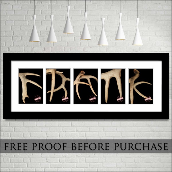 Personalized Family Name Art Sign. Unique Custom Gifts. Framed & Matted or Unframed 4x6 Letter Art Photos. Free Proof Before Purchase. Ant
