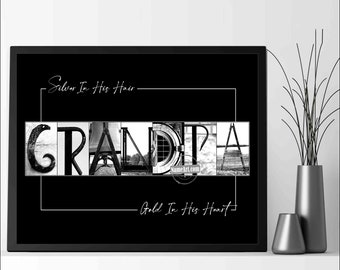 Grandpa Gift Ideas. Unique Custom Gifts for Grandpas & Grandfathers. Personalized Gift Giving Ideas. Framed or Unframed Original Artwork.