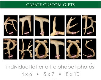 Letter Art Alphabet Photos for DIY Personalized Gifts. Create Custom Name Gifts. FAST Shipping. Over 1M+ Sold. Sizes: 4x6, 5x7 8x10 antlers