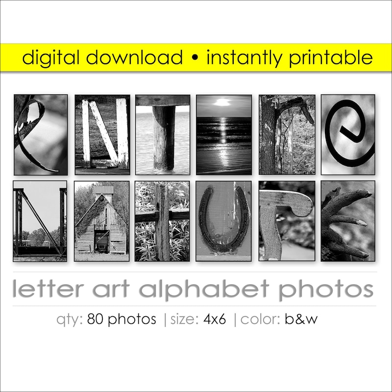 Downloadable Art Letters - Etsy