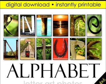 Letter Art Digital Wholesale Bulk Package w/Unlimited Printing Rights. Qty 80 photos. Size: 4x6. Nature Themed. Vendor Fair, Gift Shop Ideas