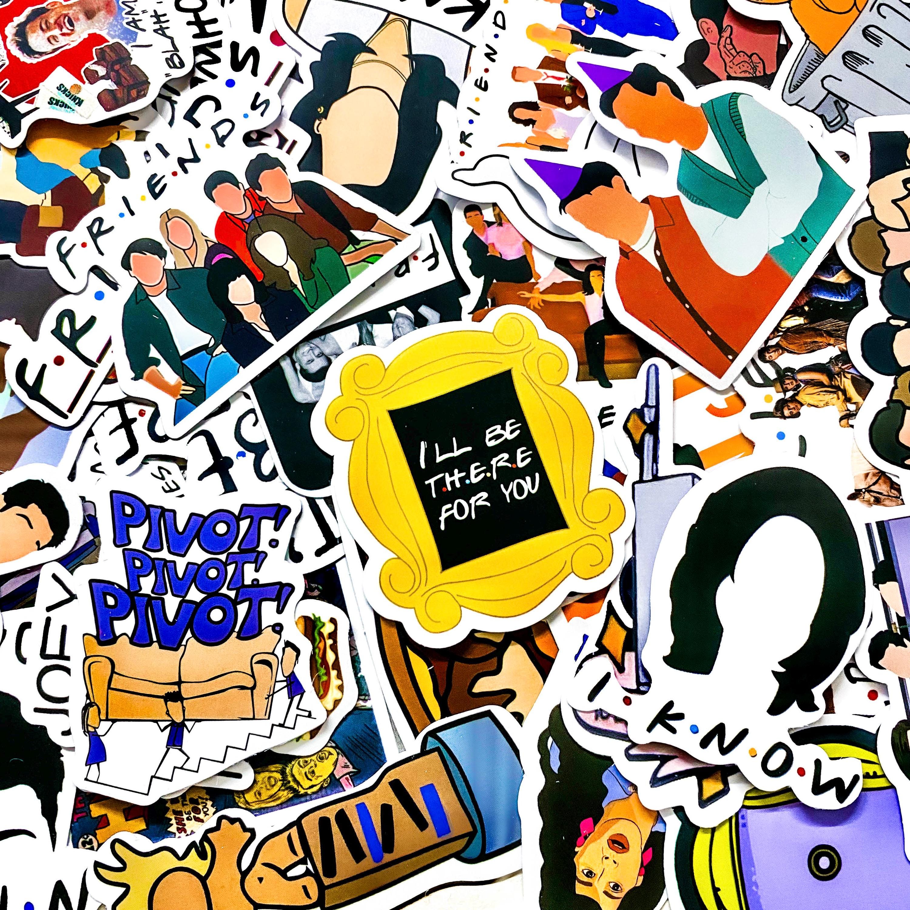 Sitcom Fanarts Pack of 50 Friends Sitcom Stickers, Retro 90s TV Stickers, Comedy Show ...