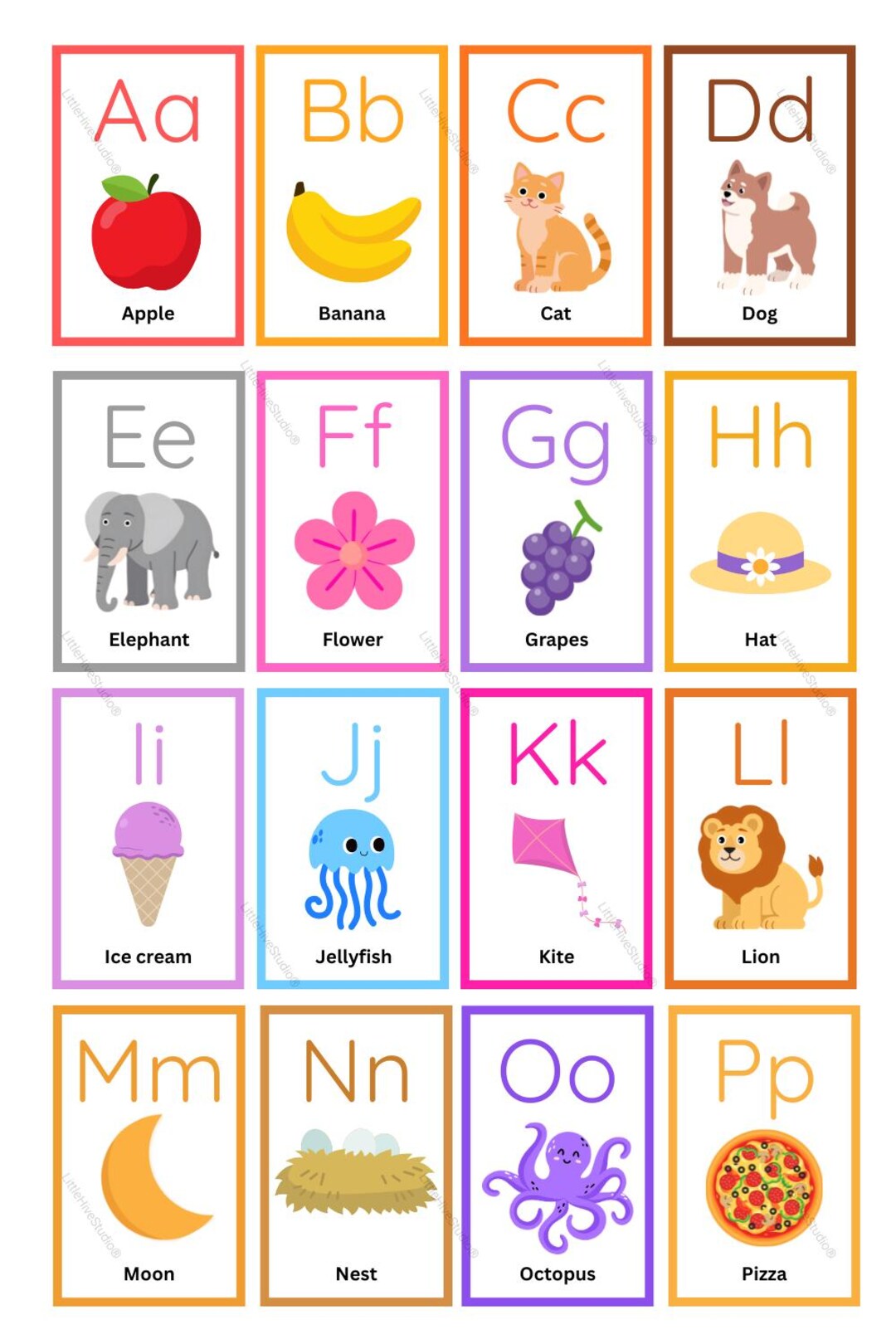 English Alphabet Flashcards Printable | Preschool & Kindergarten ...