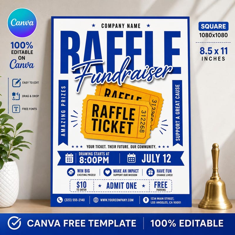 Poster For Rafle Raffle Fundraiser Poster - Etsy