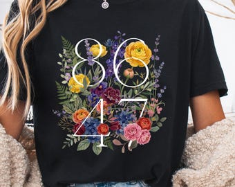Comfort Colors®Retro 8647 Anti Trump Shirt, Democrat 8647 Shirt, Liberal Shirt, Pro Immigration Shirt, Anti ICE, Anti MAGA, Fascism Shirt