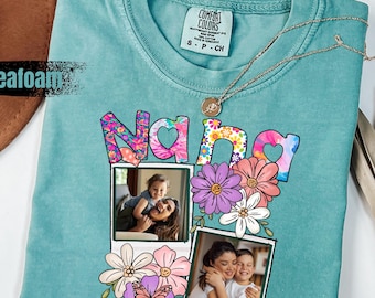 Comfort Colors® Custom Photo Nana Shirt, Personalized Mama with Photos Shirt, Comfort Colors Grandma Shirt,Mother's Day Gift
