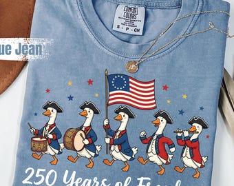Comfort Colors®America 250 Years Shirt, Comfort Colors Funny Patriotic Tee, Silly Goose Shirt, Civil War History, USA Anniversary T-Shirt