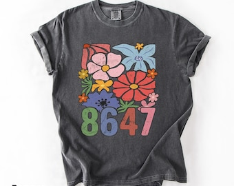 Comfort Colors®8647 Shirt, Retro 8647 Anti Trump Shirt, Vintage Number Graphic Tee