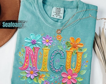 Comfort Colors®Brushstroke Floral Nurse Shirt, Nurse Tee, Floral Nursing Shirt, Nurse Graduation, Registered Nurse Shirt, Gift for Nursing