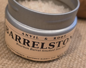 Barrelstone — Bourbon Barrel Smoked Sea Salt | Charred Oak Whiskey Finishing Salt | Steak & Cocktails