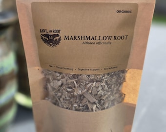 Organic Dried Marshmallow Root | Herbal Tea, Cold Infusions & Tinctures