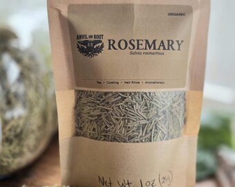 Organic Dried Rosemary Leaf | Culinary Herb, Tea & Hair Rinse