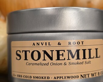 Stonemill — Caramelized Onion & Applewood Smoked Salt | Sweet Onion Finishing Salt | Burgers and Soup