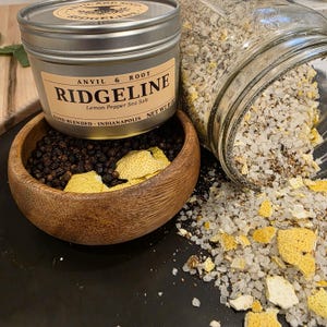 Ridgeline — Lemon Pepper Sea Salt | Freeze-Dried Lemon Peel | Artisan Small-Batch Finishing Salt
