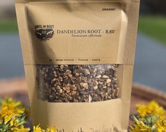 Organic Dried Dandelion Root - Raw | Herbal Coffee Alternative | Digestive Tea