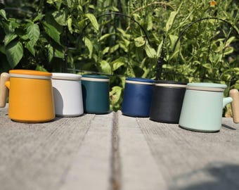 The Ultimate Steeping Mug - 12 oz Ceramic - Wood Handle with Strainer & Lid