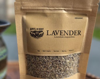 Organic Dried Lavender Flowers | Herbal Tea, Bath Soaks & Aromatherapy