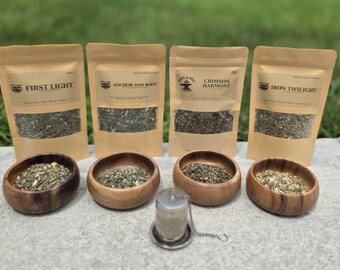Anvil & Root Signature Tea Box | Organic Loose Leaf Tea Gift Set with Stainless Steel Infuser, Small-Batch Artisan Apothecary Collection