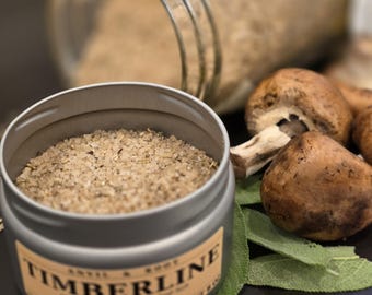 Timberline — Mushroom, Sage & Hickory Smoked Salt | Porcini Umami Finishing Salt | Thanksgiving Turkey