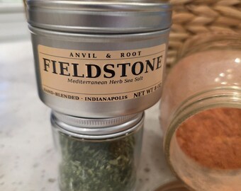 Fieldstone — Mediterranean Herb Sea Salt | Tuscan Basil Oregano Sundried Tomato | Pasta & Pizza Salt