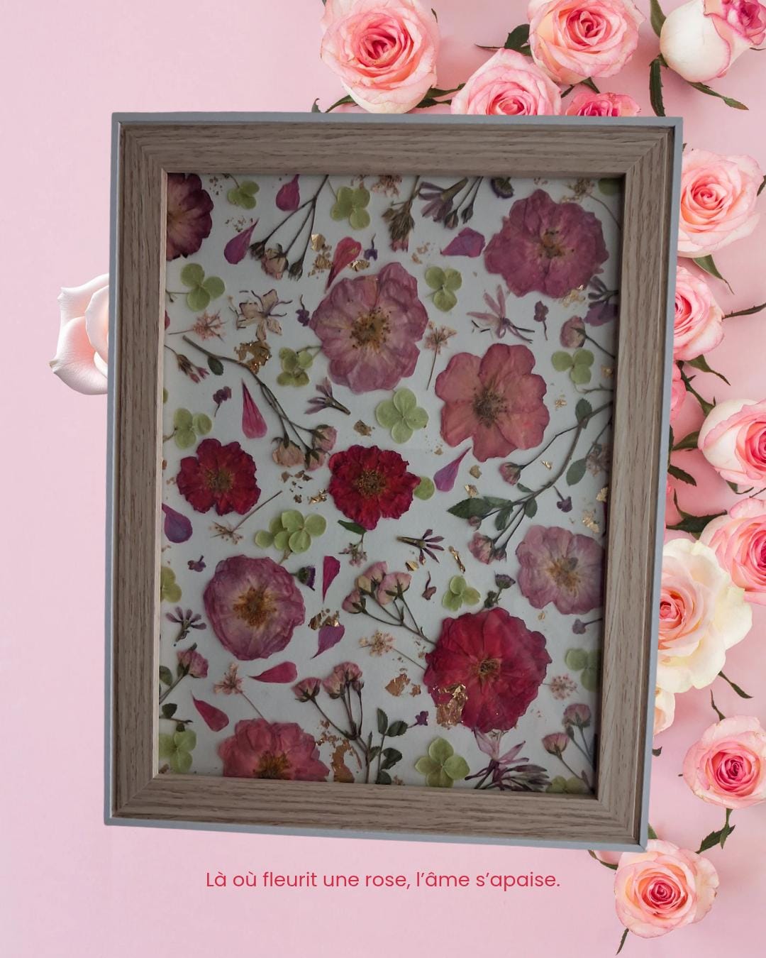 Cadre tableau edelweiss Vintage - Décoration