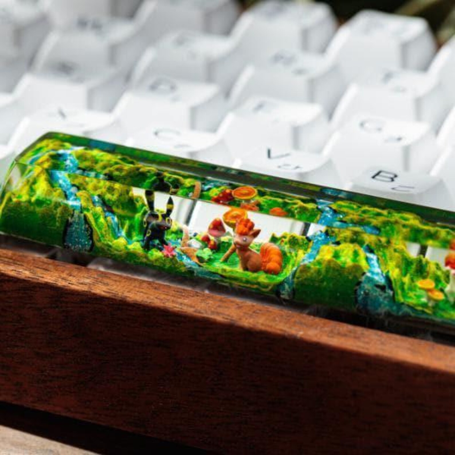 Keyboard Custom Keycaps Pokemon Pokemon Design Spacebar Artisan Keycap, Custom Resin Keycap for ...
