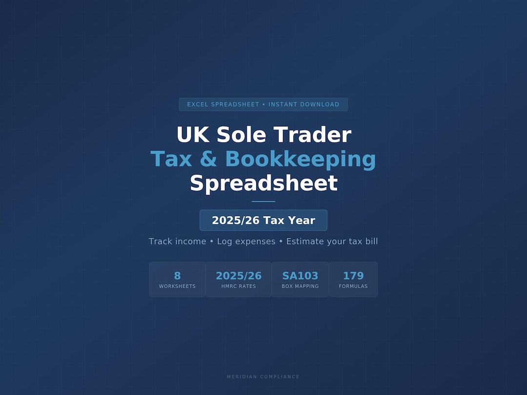 UK Sole Trader Tax Spreadsheet 2025 26 Self Assessment Bookkeeping UK Sole Trader Tax Spreadsheet 2025 26 Self Assessment Bookkeeping