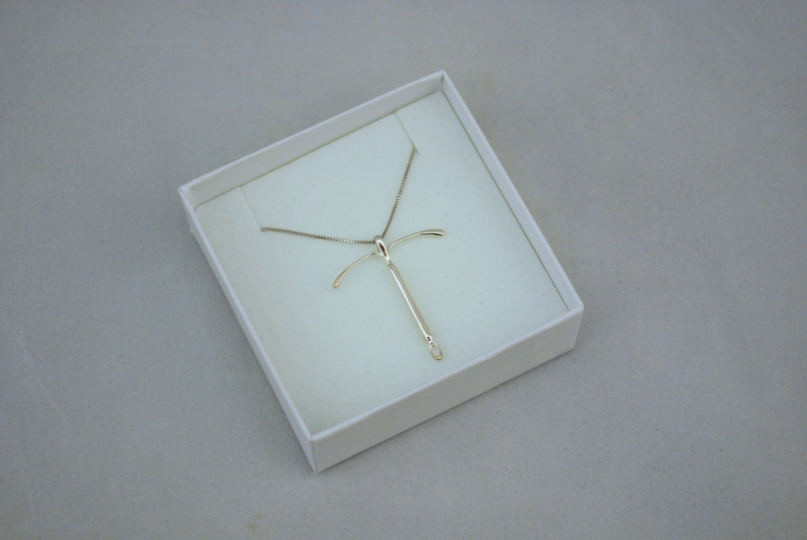 Sterling Silver IUD Pendant Necklace | Etsy