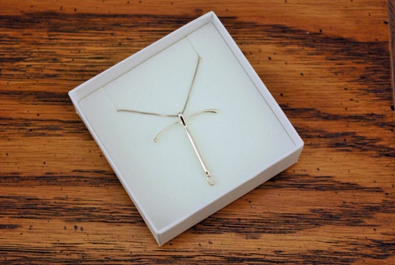 Sterling Silver IUD Pendant Necklace | Etsy