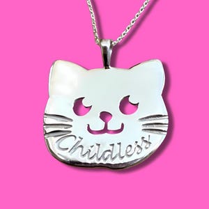 Childless Cat Lady Pendant | Shop Feminist Necklaces | Jewelry Gifts for Women
