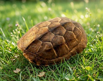 Auténtico caparazón de tortuga / Ejemplar de caparazón de reptil natural para exhibición / Pieza decorativa curiosa