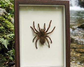 Displaylijst echte tarantula | Bewaarde spintaxidermiekunst | Natuurhistorisch decor | Verzamelobject rariteitenkabinet