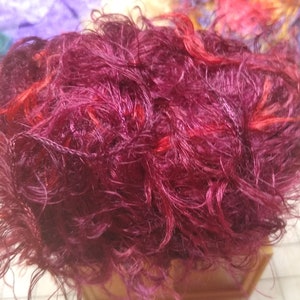 3 oz. Burgundy Fun or Eyelash Yarn