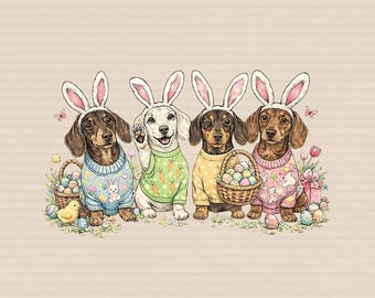 Dachshund Easter PNG, Dog Mom Gift