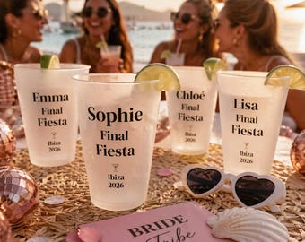 Bicchieri personalizzati per addio al nubilato, bicchieri personalizzati per feste, bicchieri per la squadra della sposa, bicchieri da cocktail satinati, decorazioni per addio al nubilato, bicchieri per viaggio tra amiche