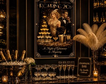 1920s Prohibition Bar Menu Printable, Speakeasy Cocktail Sign, Gatsby ...