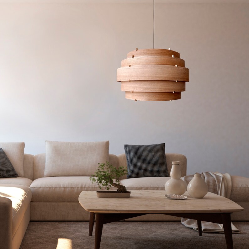 Veneer Lamp / Wood Lamp / Wooden Lamp Shade / Hanging Lamp
