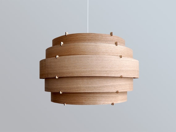 Veneer Lamp Wood Lamp Wooden Lamp Shade Hanging Lamp Pendant Light Decorative Ceiling Lamp Modern Lamp Hanging Chandelier