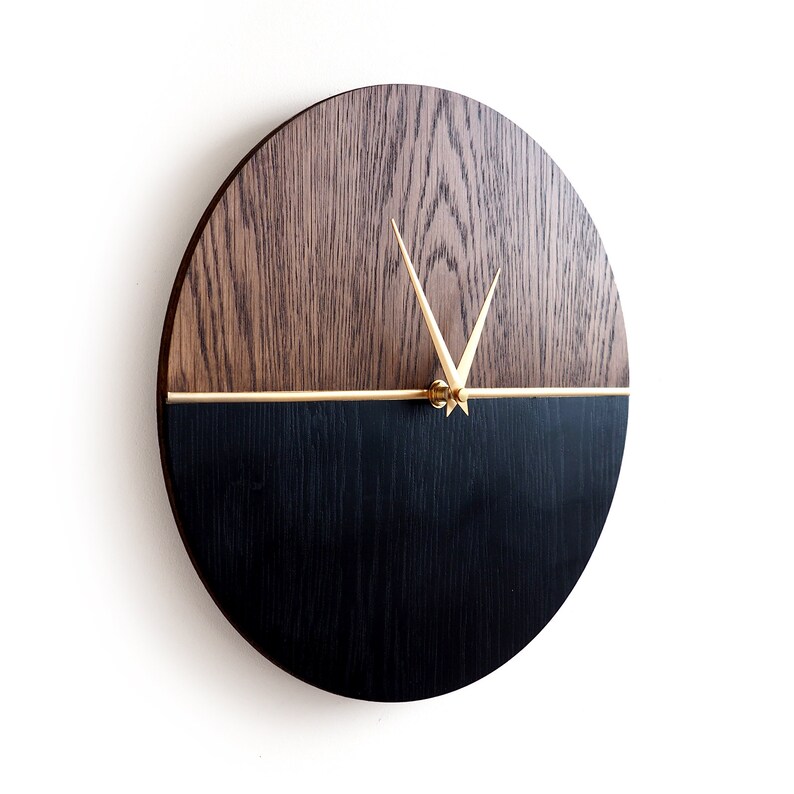 Modern Wood Wall Clock Wall Clock Wood Clock Home Decor Etsy