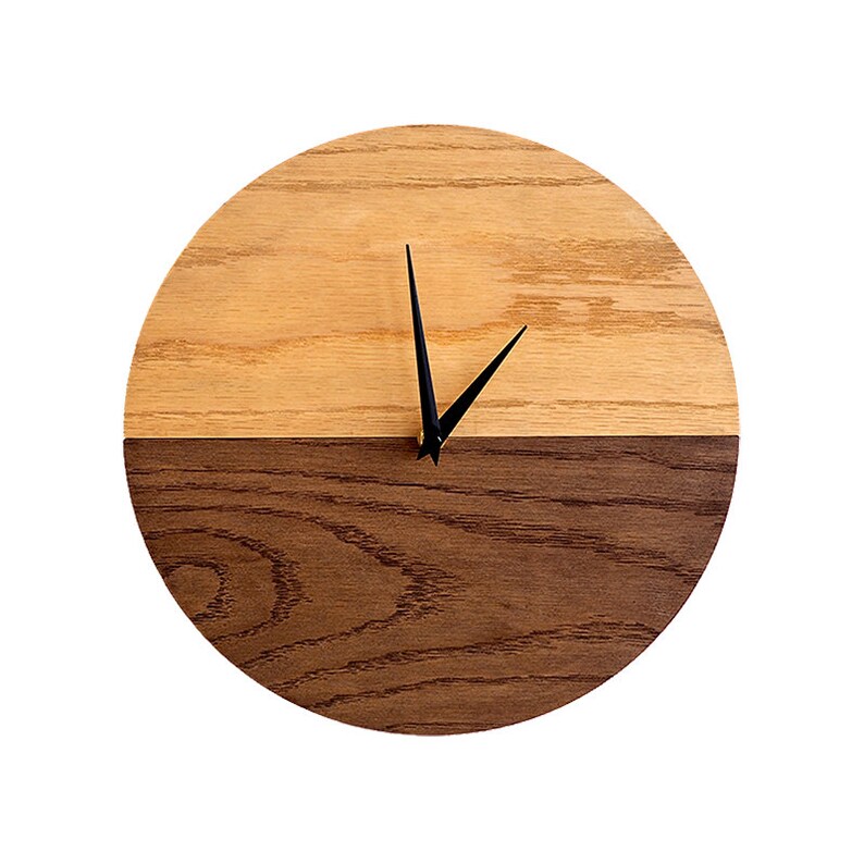 Wood Wall Clock Modern Unique Clocks Wooden Home Decor Farmhouse