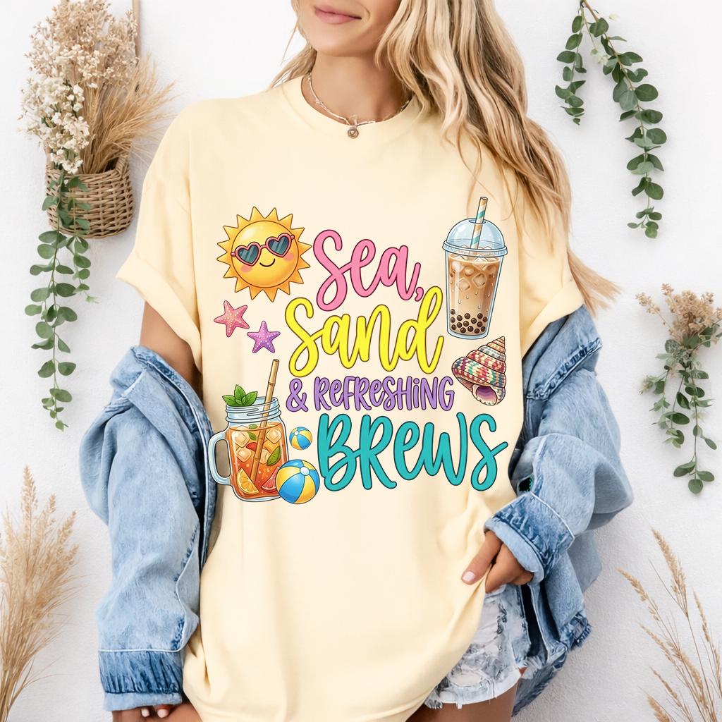Summer Beach Vibes PNG, Sea Sand Breeze Quote, Tropical Vacation Shirt ...