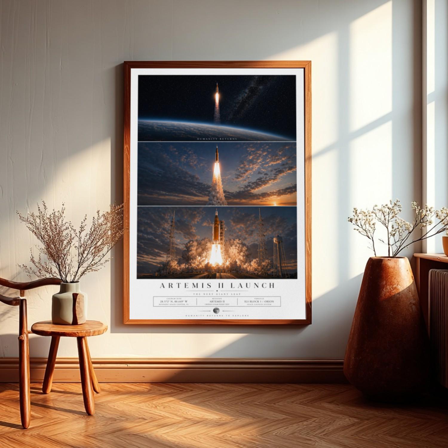Artemis Rocket Launch Space Poster NASA Inspired Space Mission Print ...