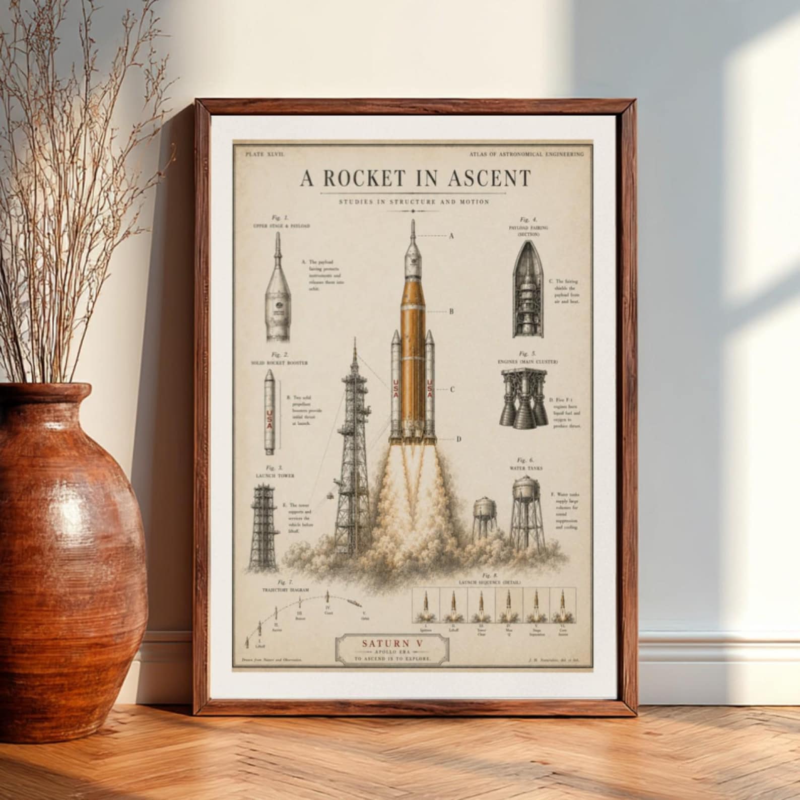 NASA Rocket Wall Decor