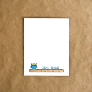 Blocco note per insegnanti personalizzato - Regali per insegnanti - regalo personalizzato - regalo per insegnante - cancelleria per insegnanti - regalo di fine anno - insegnante - gufo