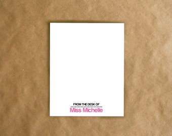 Personalized Teacher Notepad - Teacher Gifts - personalized gift - gift for teacher - teacher stationary - end of year gift - teacher
